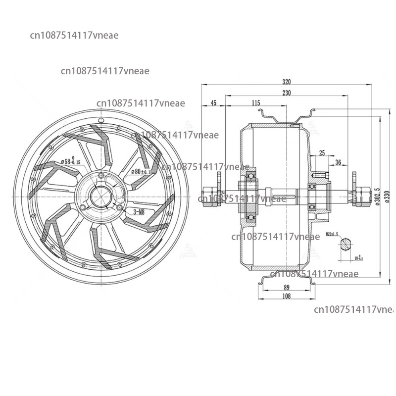 Motore 12000W 12x3,5 pollici Q - 12000W Electric Motorcycle Hub Motor recensione e prezzo